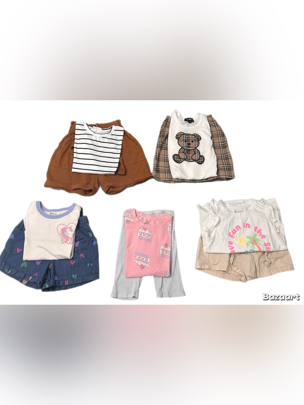 Girls Size 6/7 Matching Outfit Sets Bundle | 5 Complete Sets